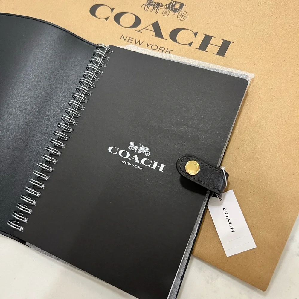 Coach Black and Gold Signature Journal